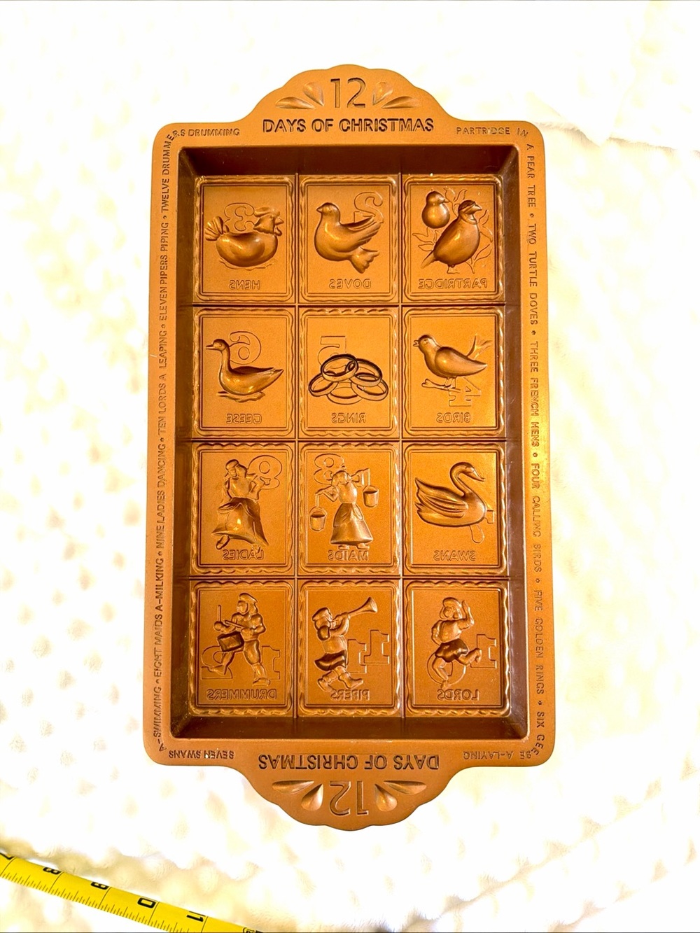 Chicago Metallics Twelve Days of Christmas Shortbread Cookie Chocolate Mold
